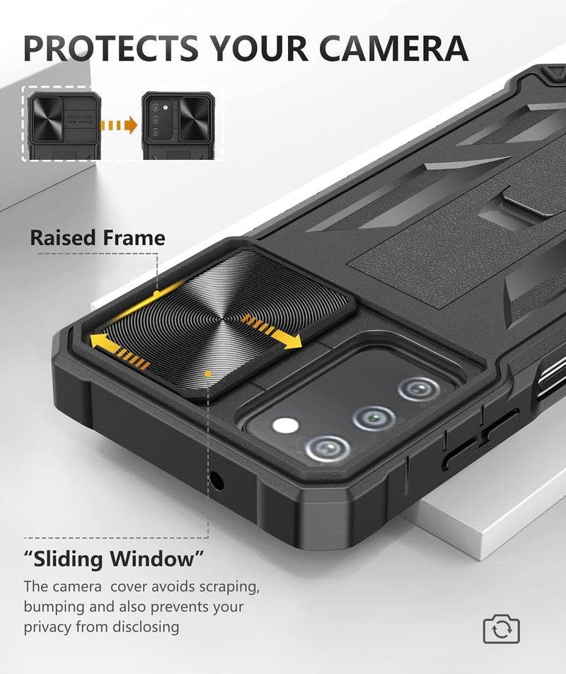 SOiOS for Samsung Galaxy A03s Protective Case: Military Grade Drop Proof Full Protection Mobile Phone Cover with Kickstand | Rugged Shockproof TPU Matte Textured Tough Bumper Shell - Image 2